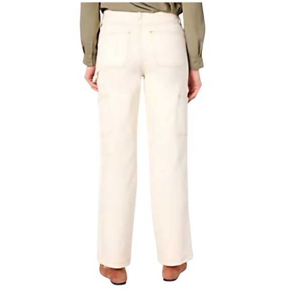 Belle by Kim Gravel 20WP Carpenter Jeans Ecru Twill NWOT - Picture 3 of 7